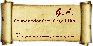 Gaunersdorfer Angelika névjegykártya